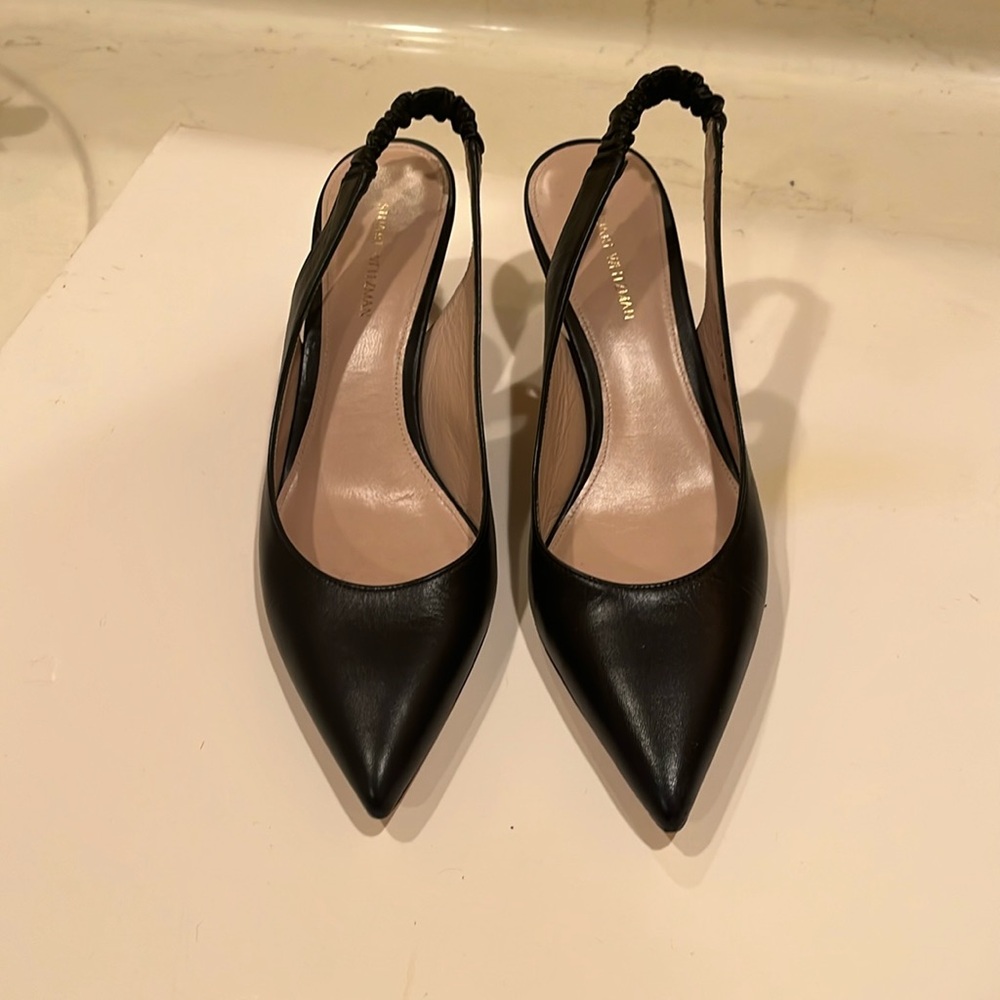 Stuart Weitzman Black Leather Slingbacks
Size 7 1/2 Worn once